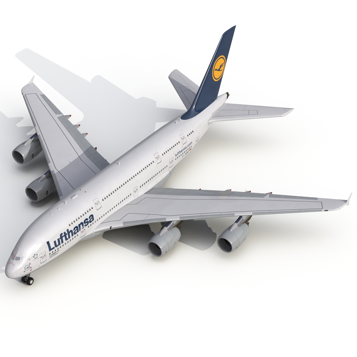 3D model Airbus A380 800 Lufthansa