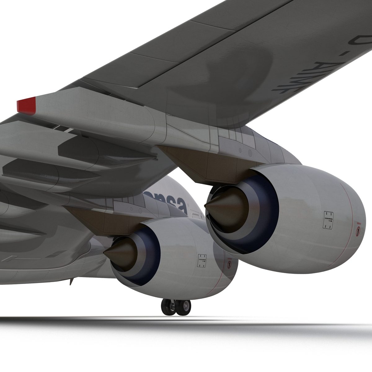 3D model Airbus A380 800 Lufthansa