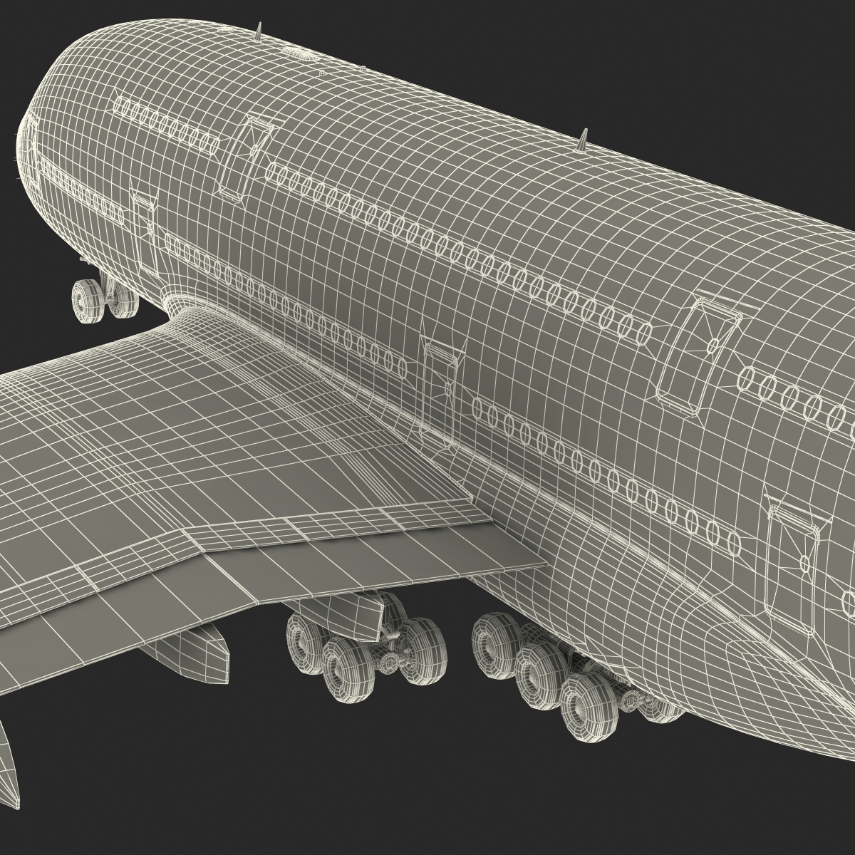 3D model Airbus A380 800 Lufthansa