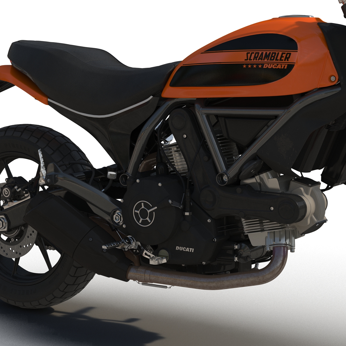 3D model Ducati Scrambler Sixty2 Rigged