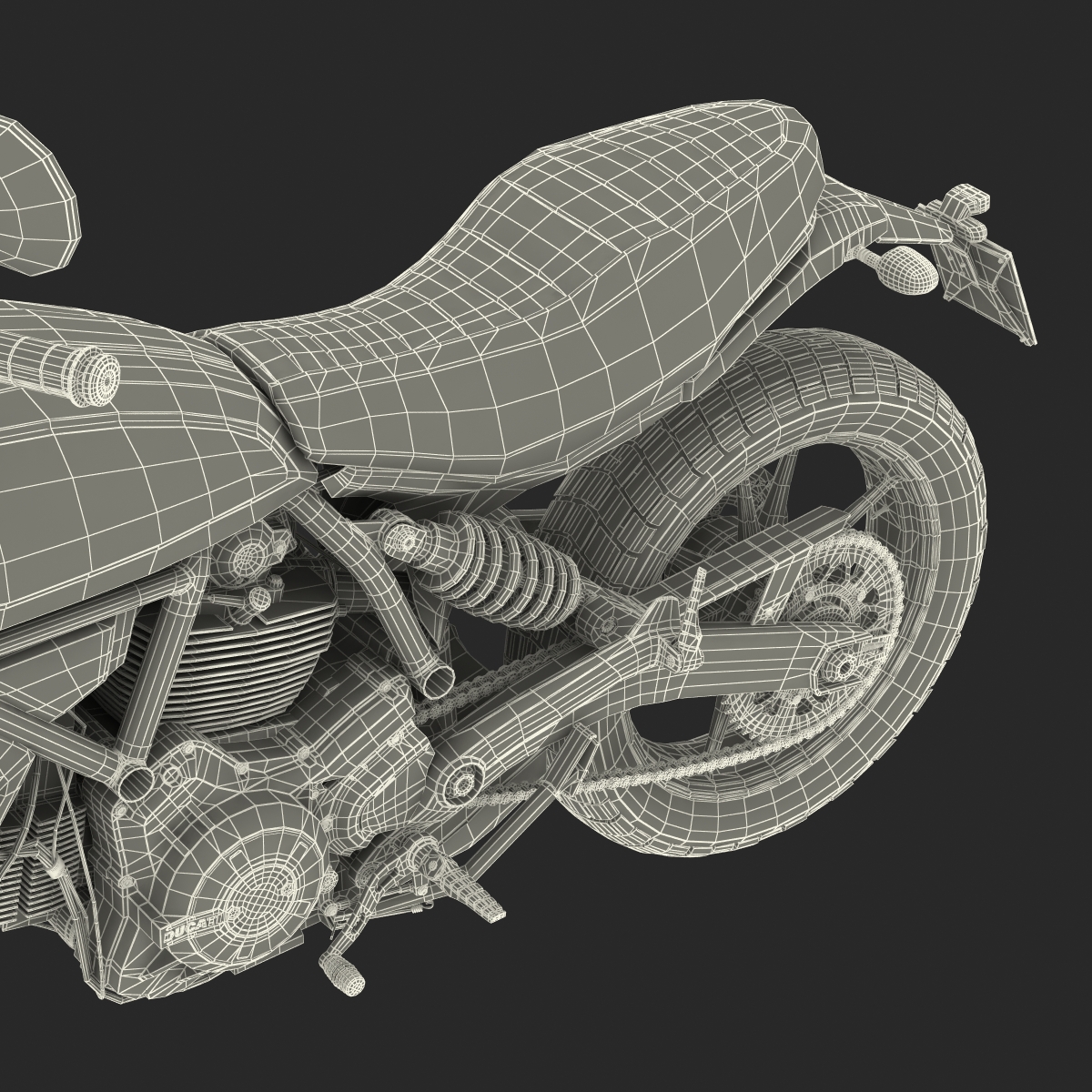 3D model Ducati Scrambler Sixty2 Rigged