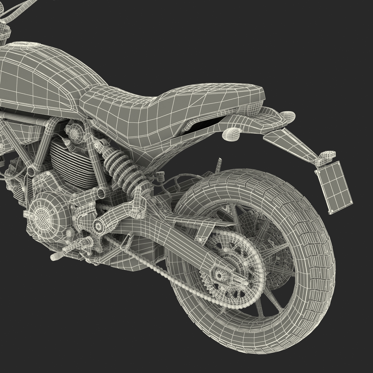 3D Ducati Scrambler Sixty2 model