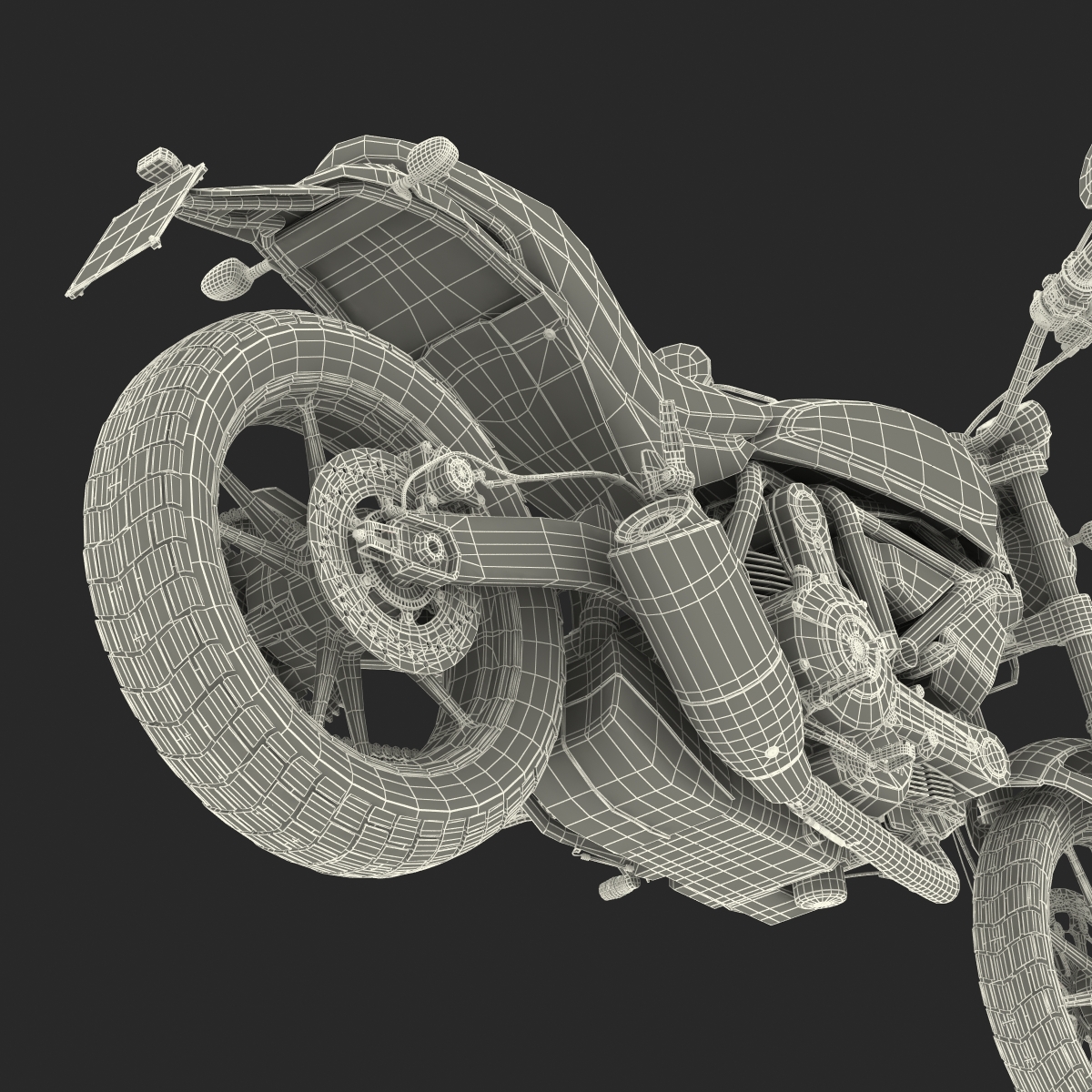 3D Ducati Scrambler Sixty2 model