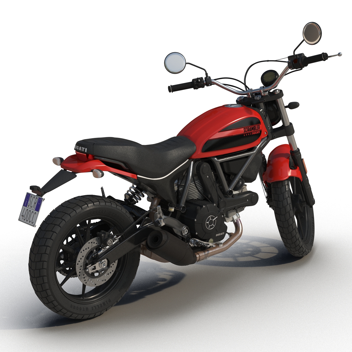 Motorcycle Ducati Scrambler Sixty2 3D model