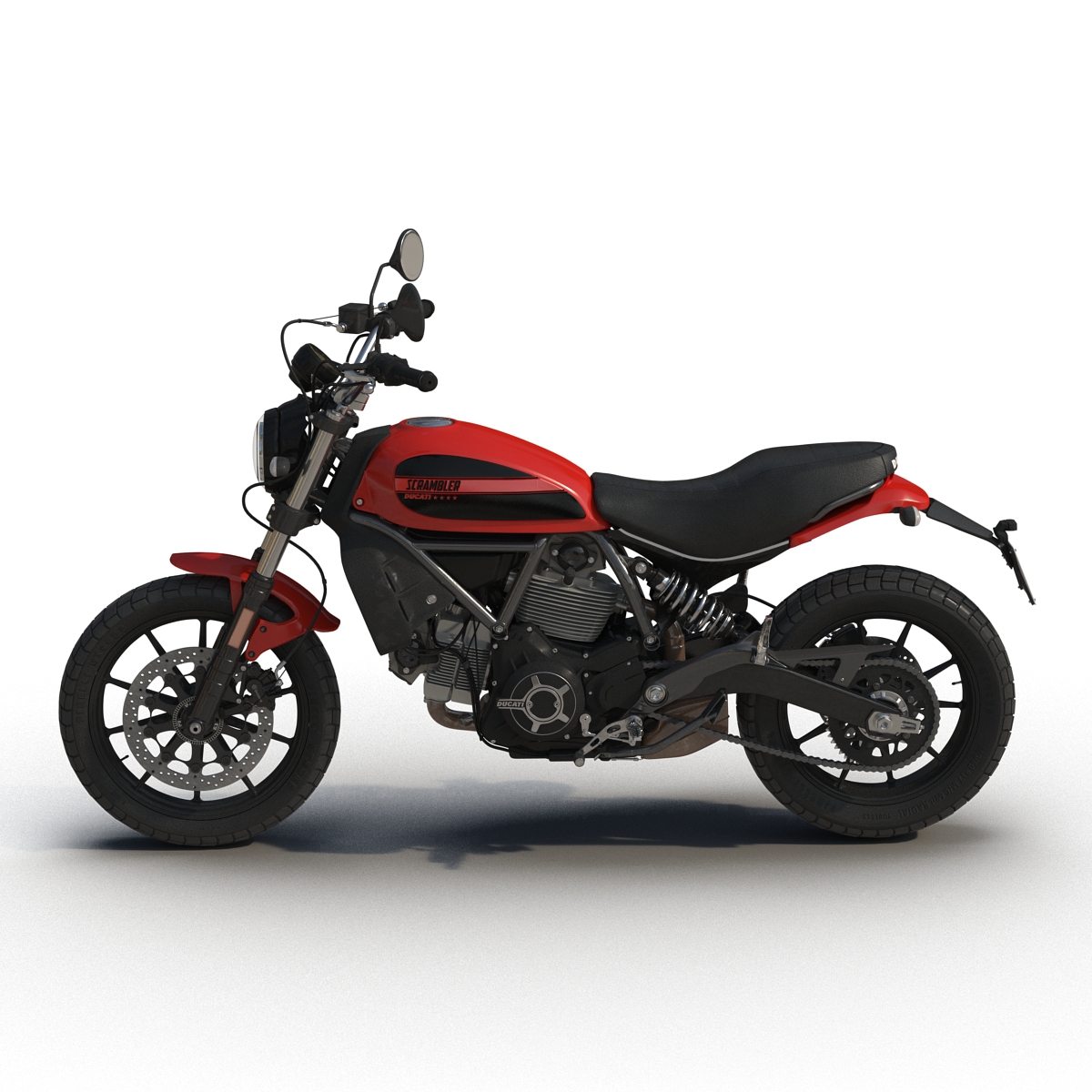 Motorcycle Ducati Scrambler Sixty2 3D model