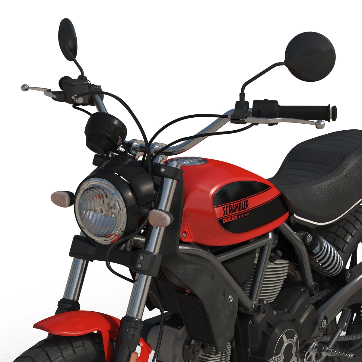 Motorcycle Ducati Scrambler Sixty2 3D model