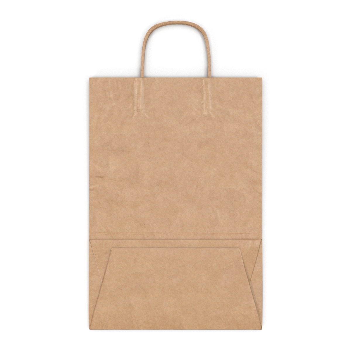 3D Paper Bag With Handle Folded model