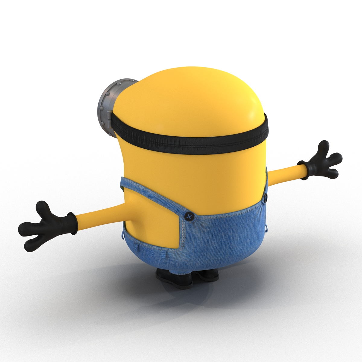 3D Short Two Eyed Minion Rigged model