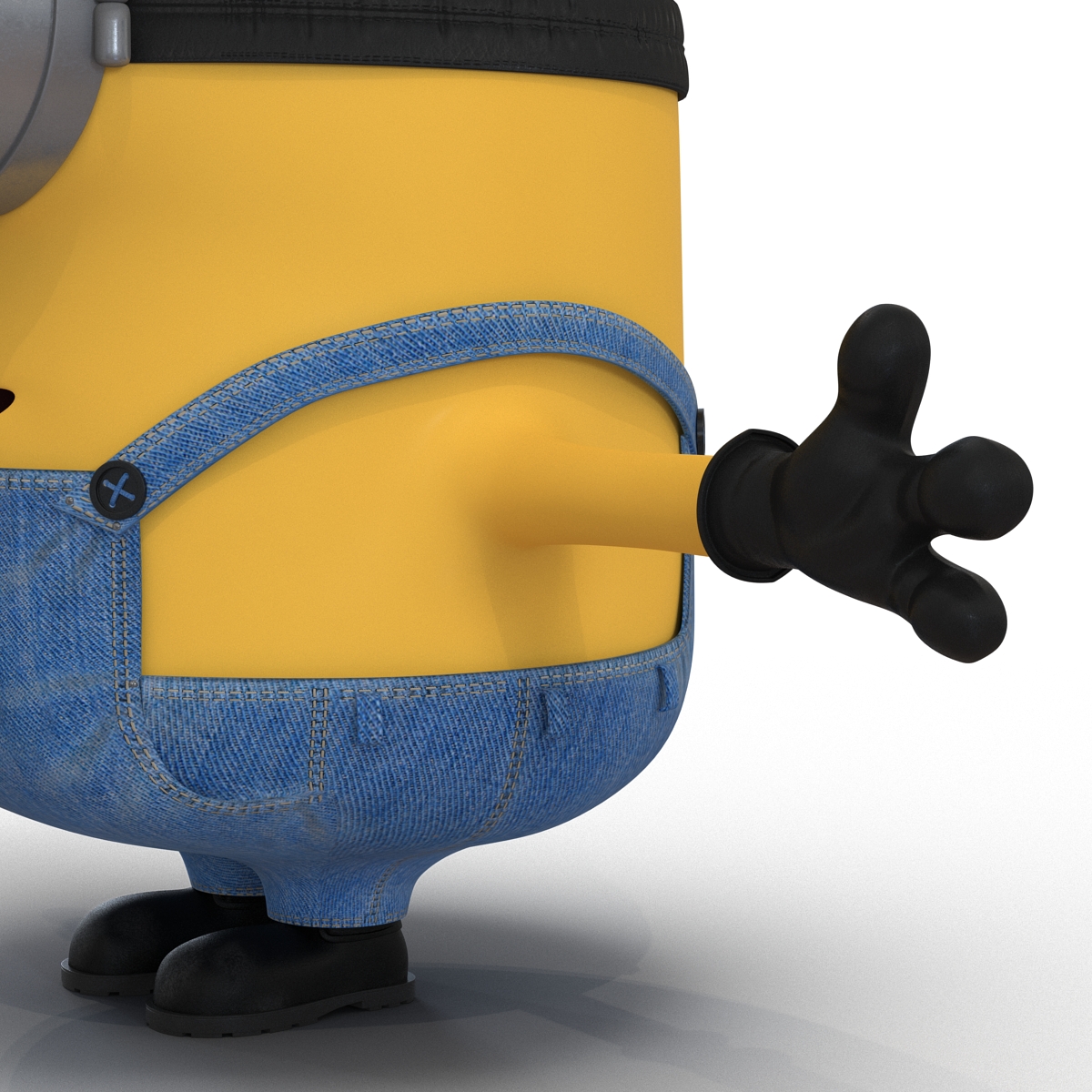 3D Short Two Eyed Minion Rigged model