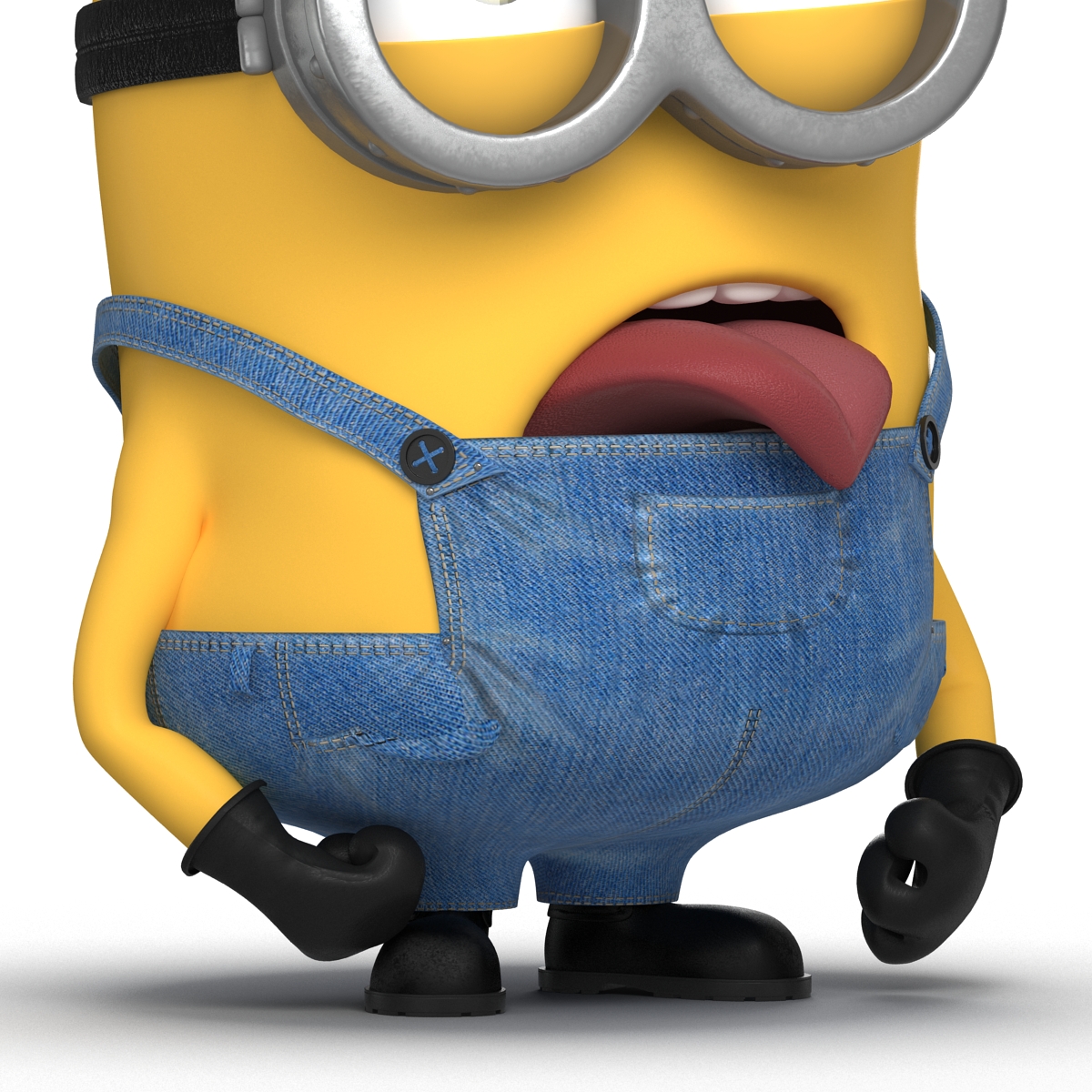 3D Short Two Eyed Minion Rigged model