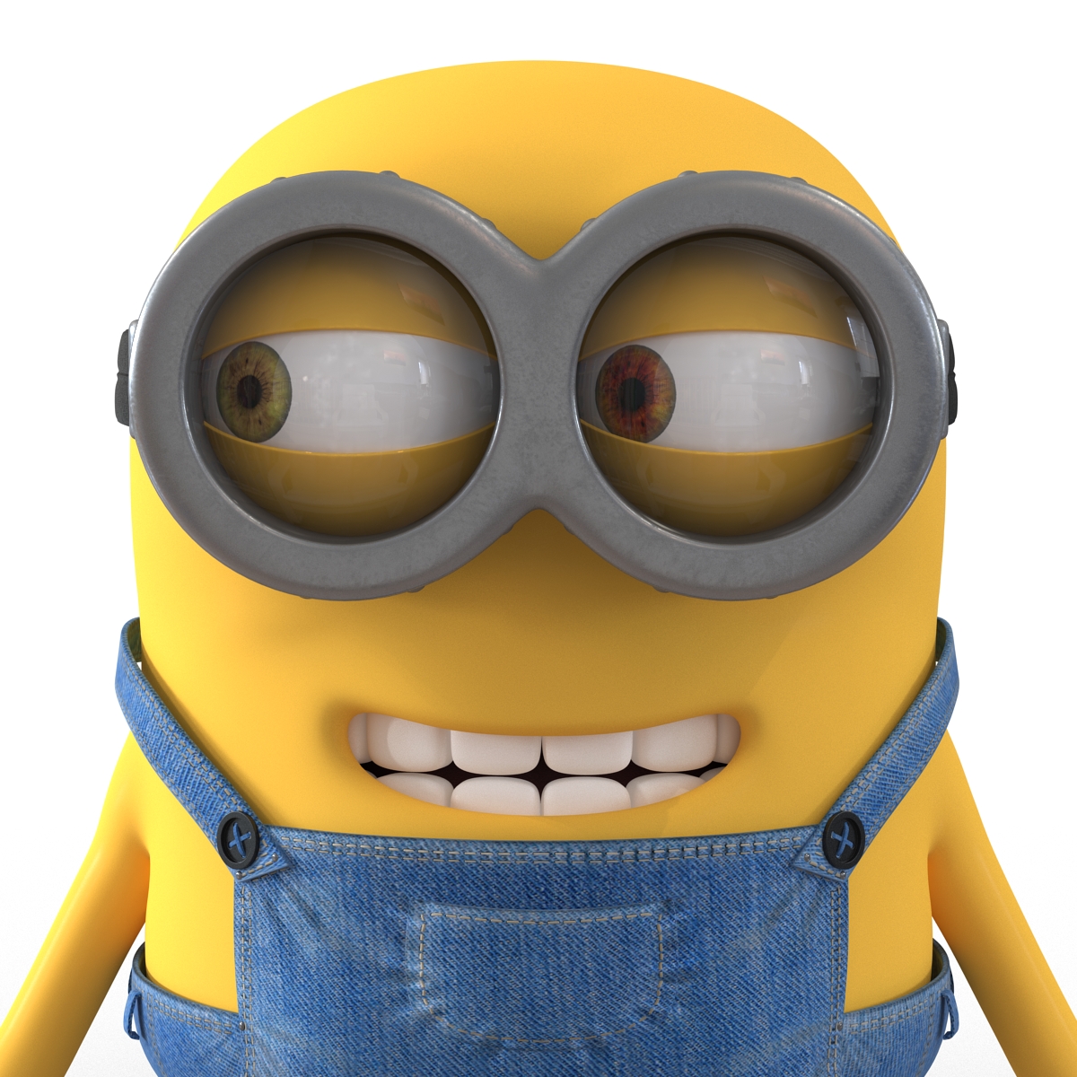 3D Short Two Eyed Minion Rigged model