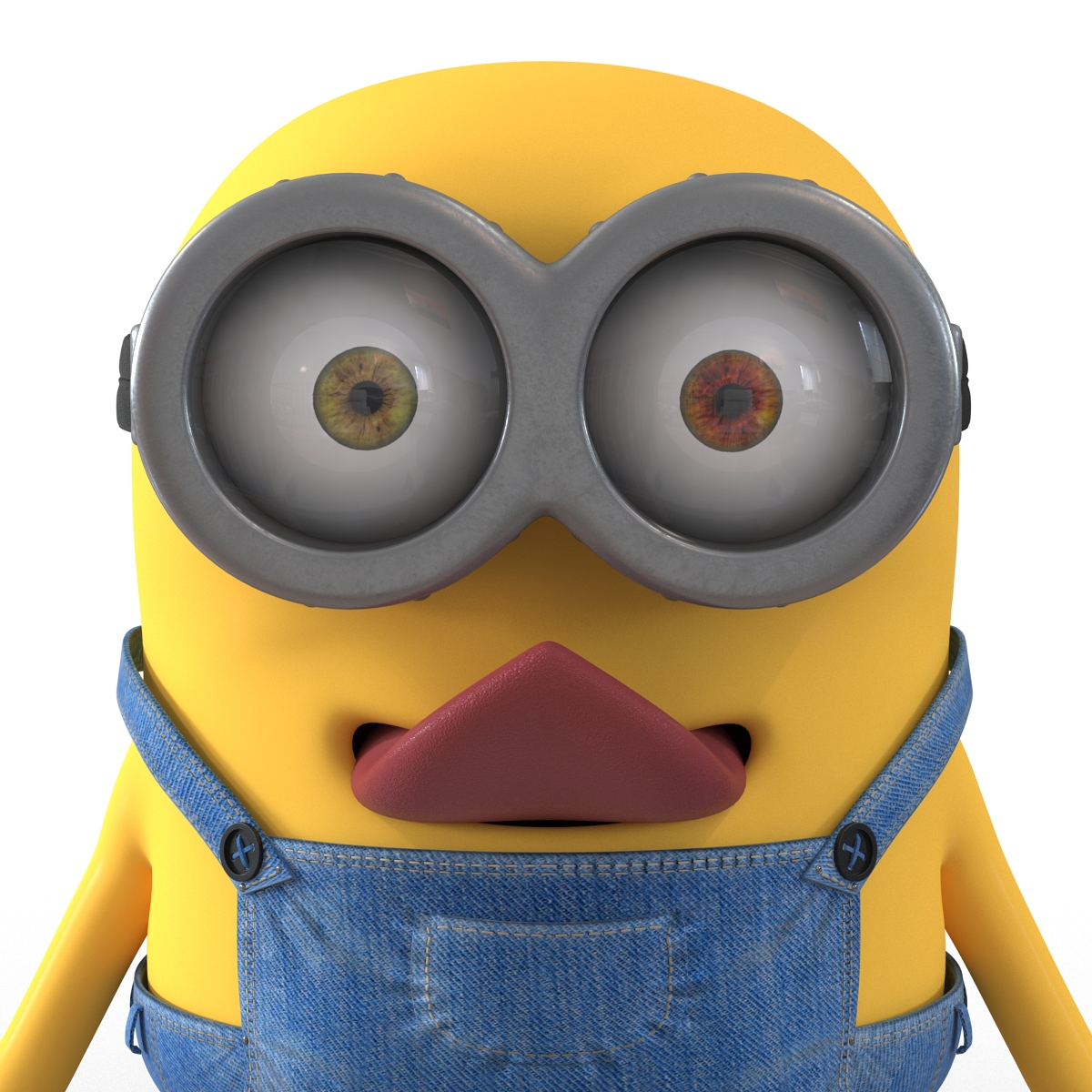 3D Short Two Eyed Minion Rigged model