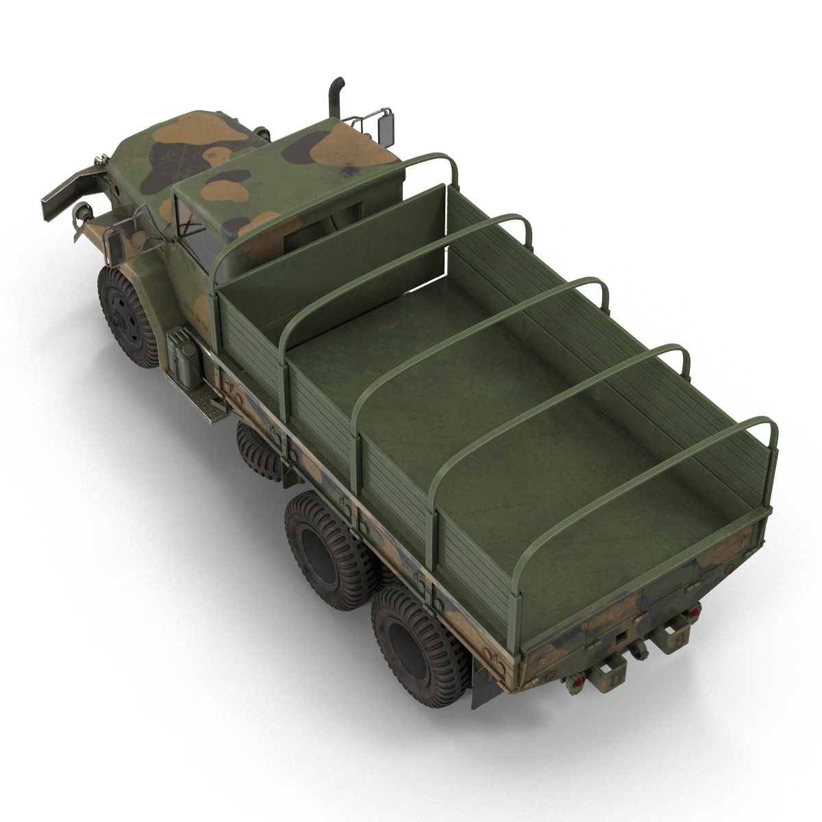 3D US Military Cargo Truck m35a2 Rigged Camo