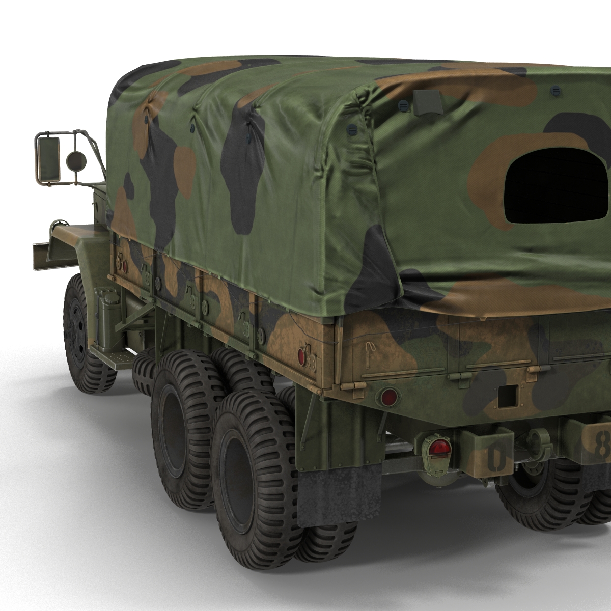 3D US Military Cargo Truck m35a2 Rigged Camo