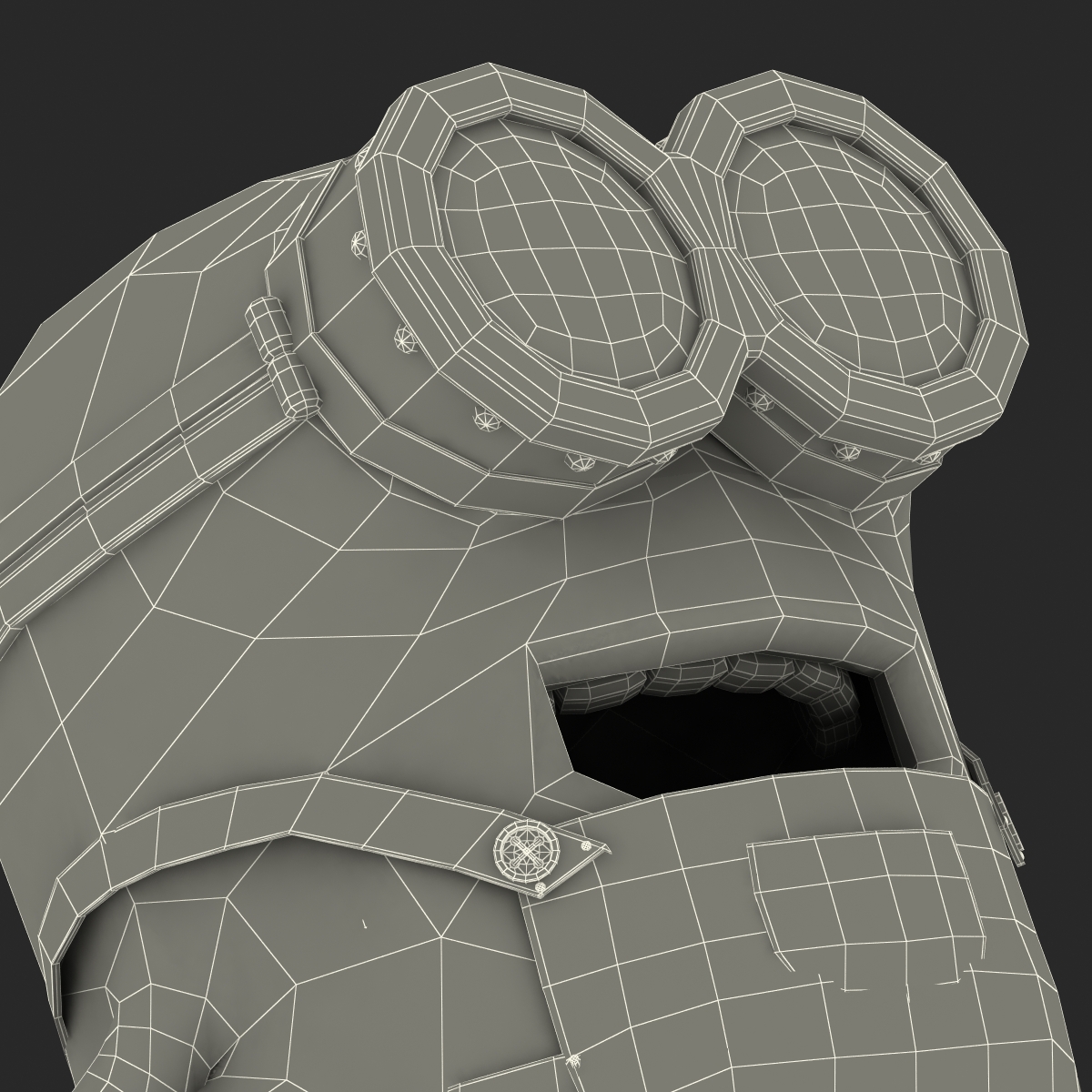 3D Short Two Eyed Minion Rigged model