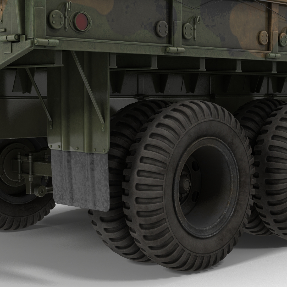 3D US Military Cargo Truck m35a2 Rigged Camo