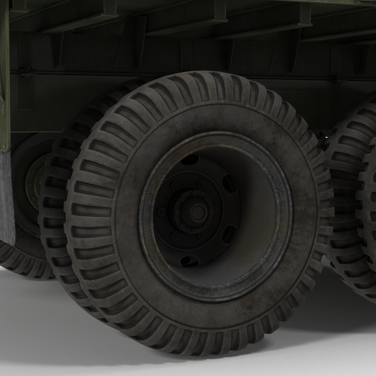 3D US Military Cargo Truck m35a2 Rigged Camo