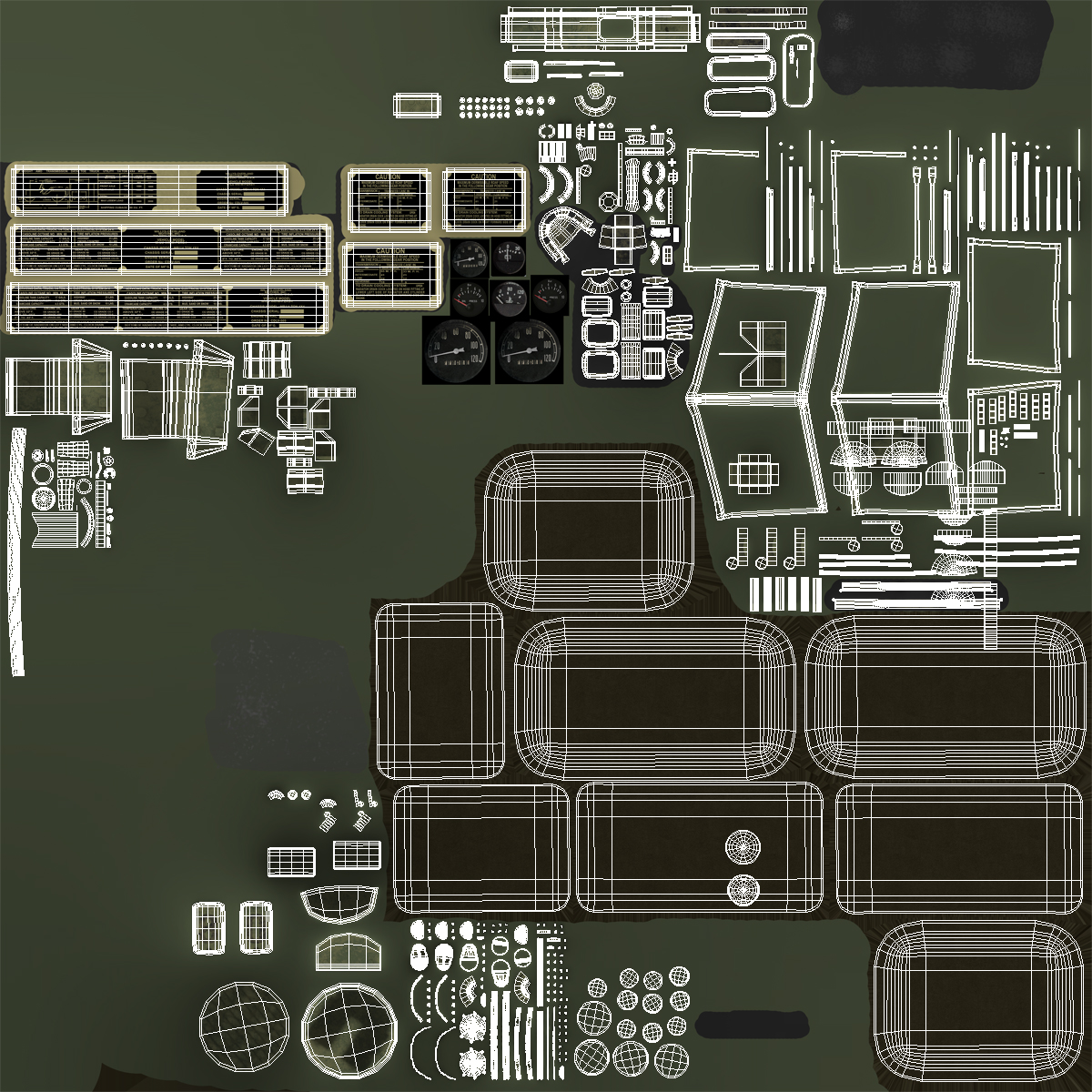 3D US Military Cargo Truck m35a2 Rigged Camo