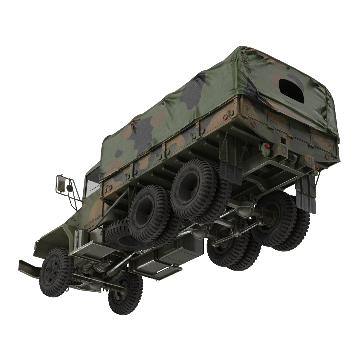 US Military Cargo Truck m35a2 Camo 3D model