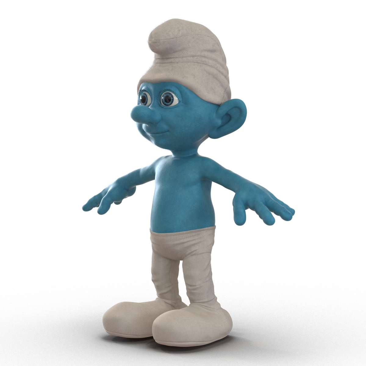 3D Smurf Rigged with Fur