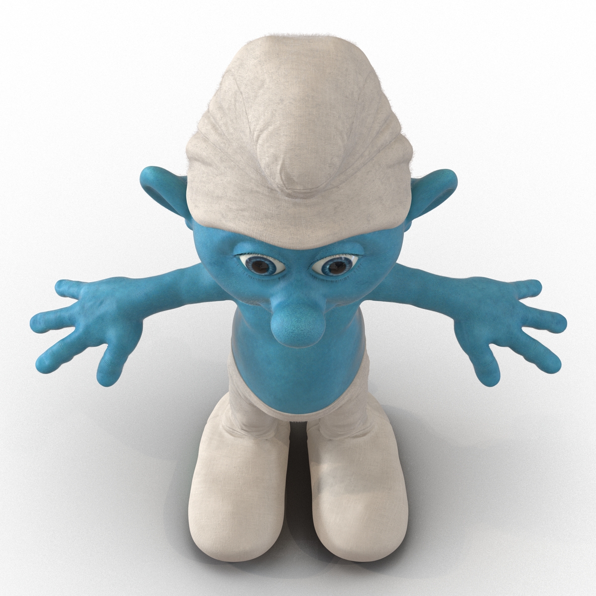 3D Smurf Rigged with Fur