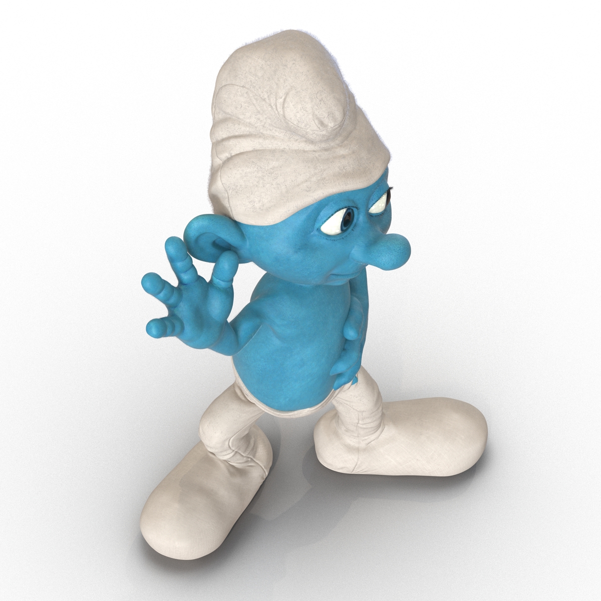 3D Smurf Rigged with Fur