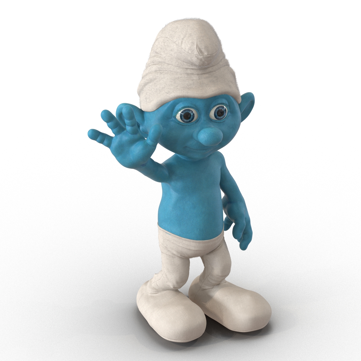 3D Smurf Rigged with Fur