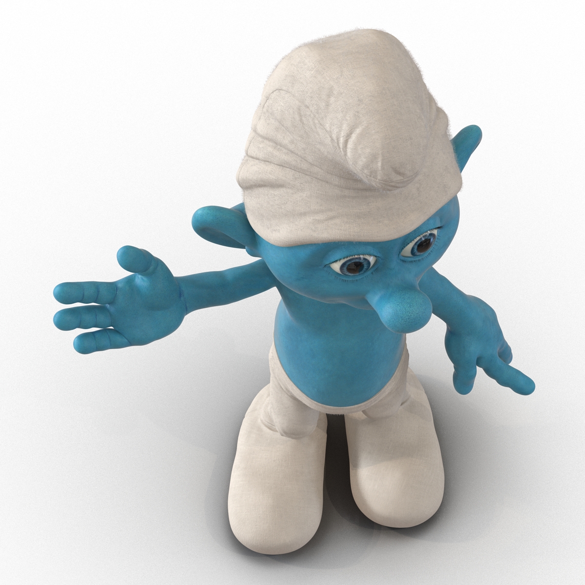 3D Smurf Rigged with Fur