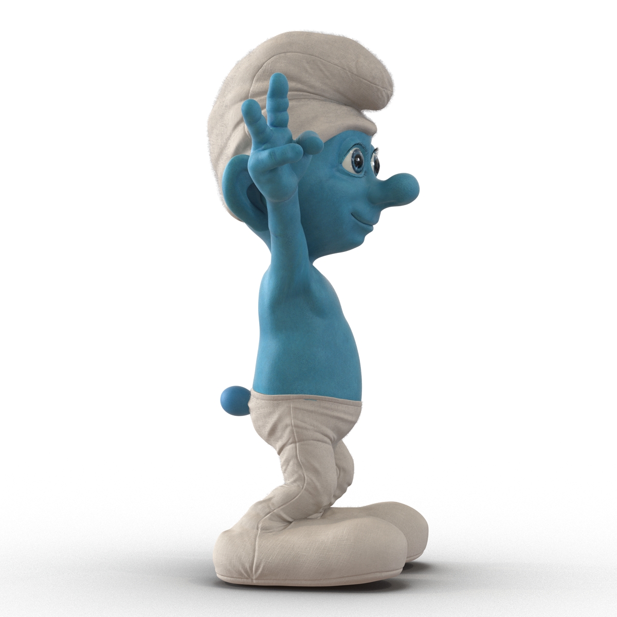 3D Smurf Rigged with Fur