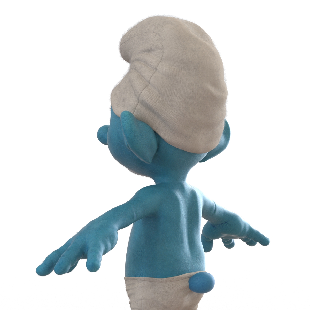 3D Smurf Rigged with Fur