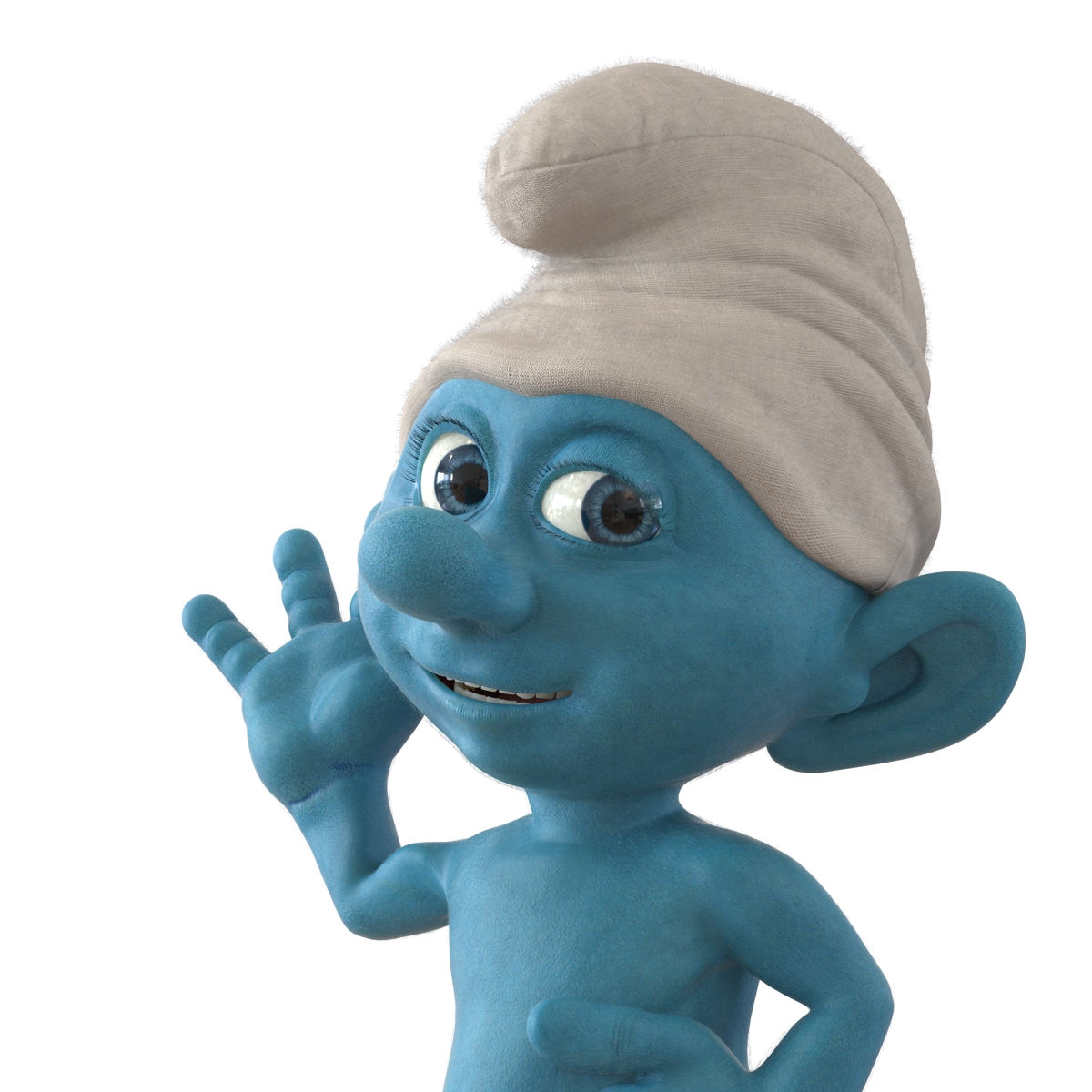 3D Smurf Rigged with Fur