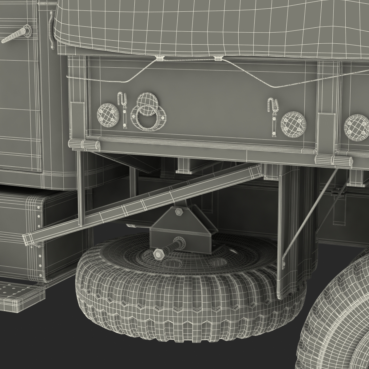 US Military Cargo Truck m35a2 Camo 3D model