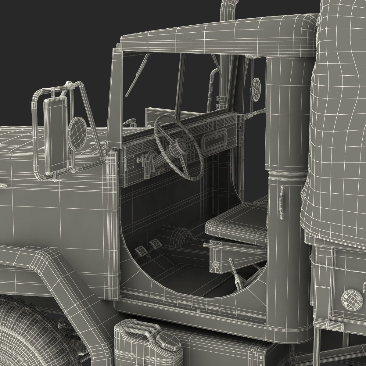 US Military Cargo Truck m35a2 Camo 3D model