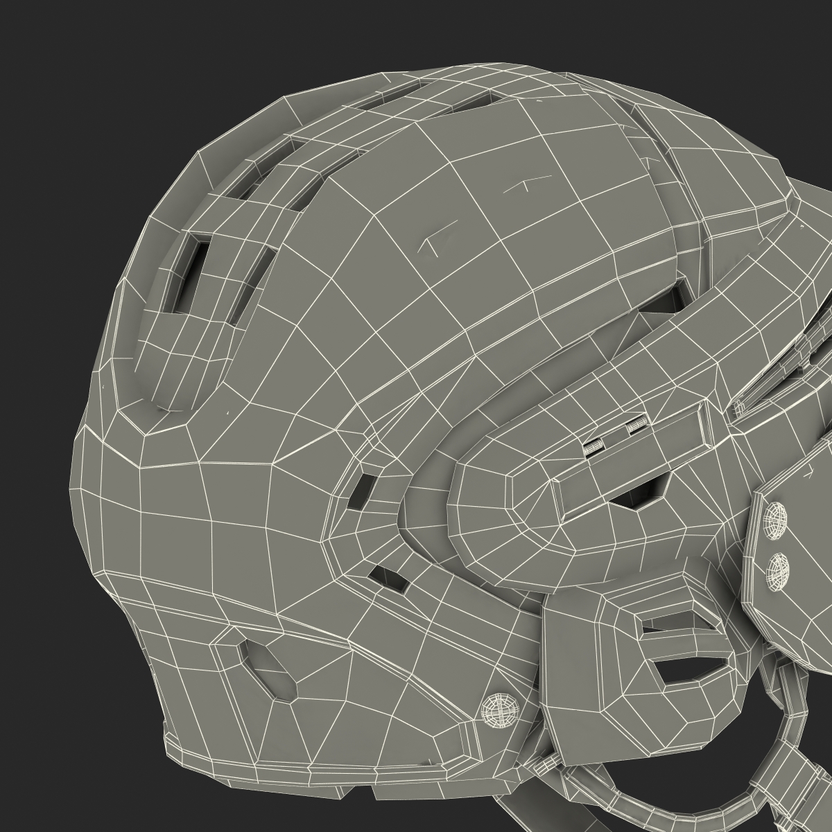 3D Hockey Helmet Islanders model