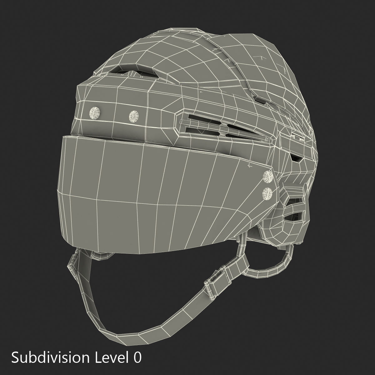 3D Hockey Helmet Generic 2 model