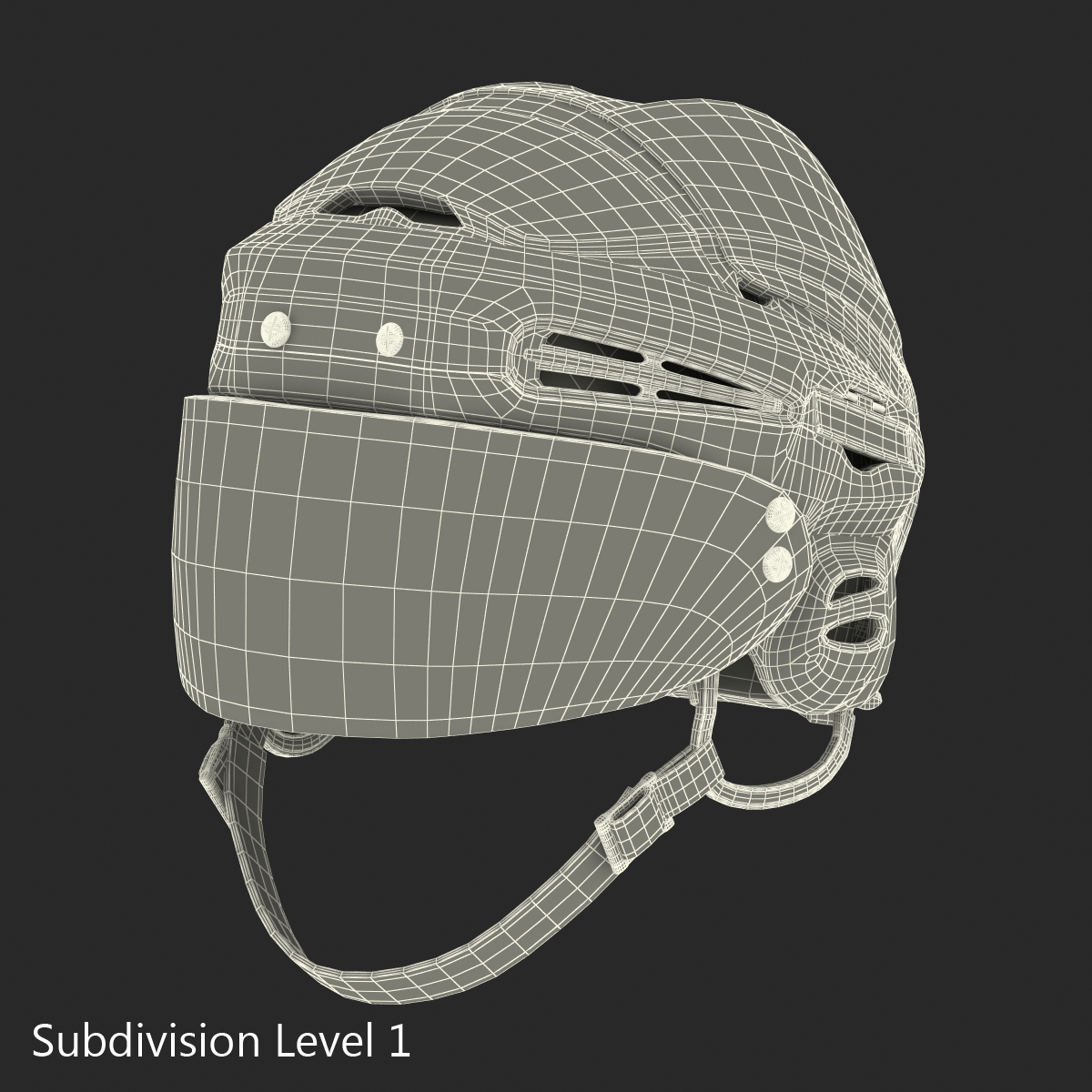 3D Hockey Helmet Generic 2 model