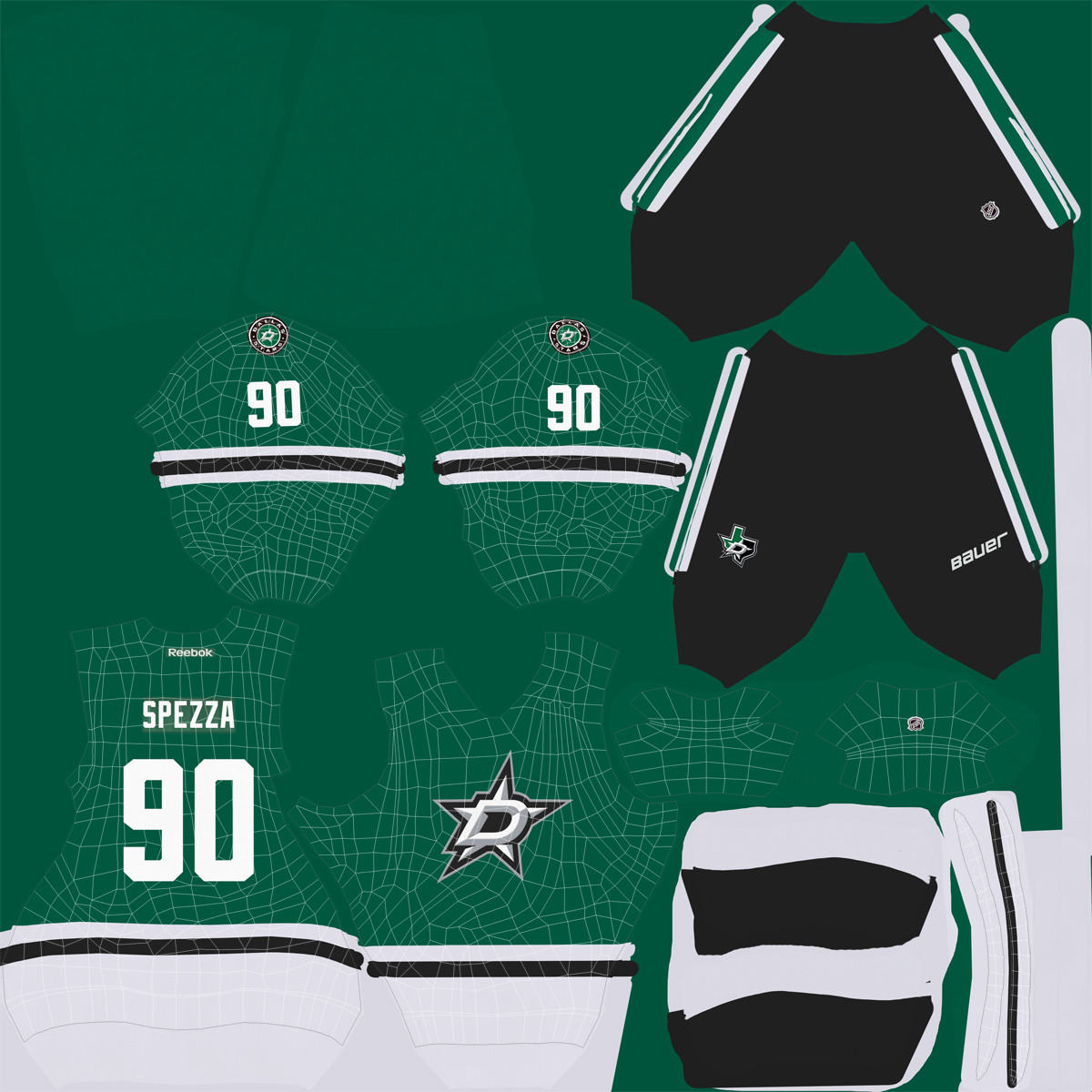 3D Hockey Jersey Dallas Stars