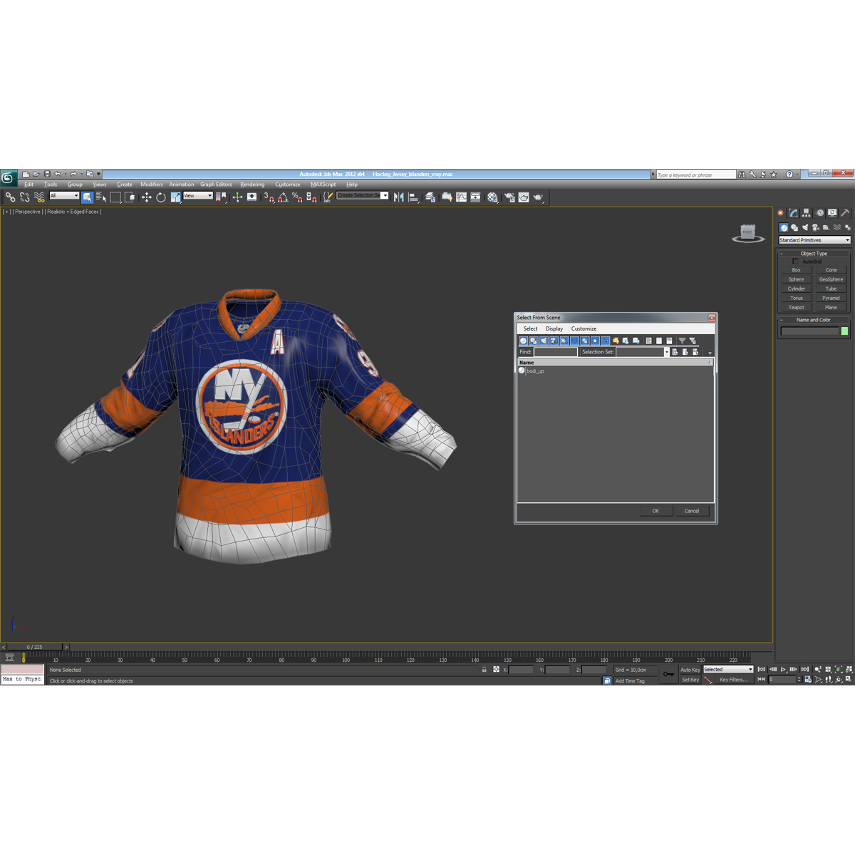 3D Hockey Jersey Islanders model