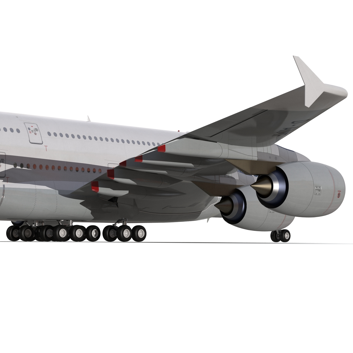 Airbus A380 800 Lufthansa Rigged 3D