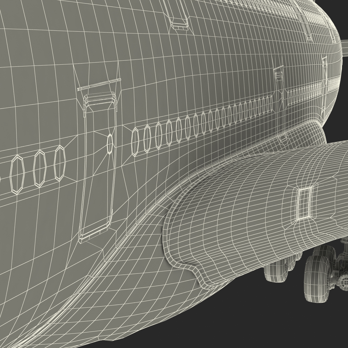 Airbus A380 800 Lufthansa Rigged 3D