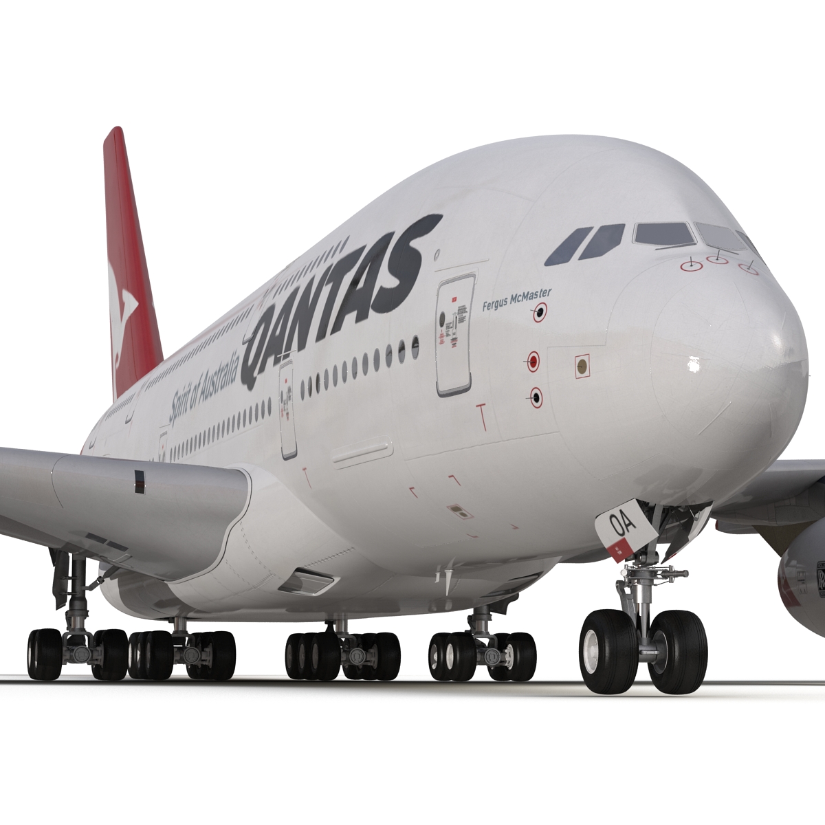 Airbus A380 800 Qantas Rigged 3D model