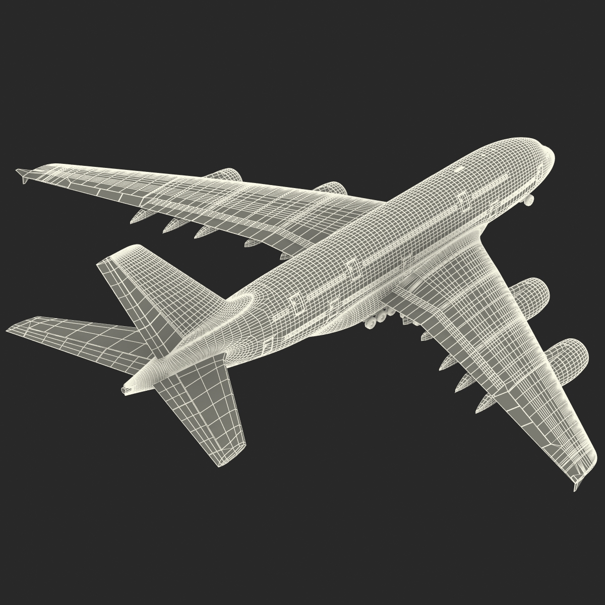 Airbus A380 800 Qantas Rigged 3D model