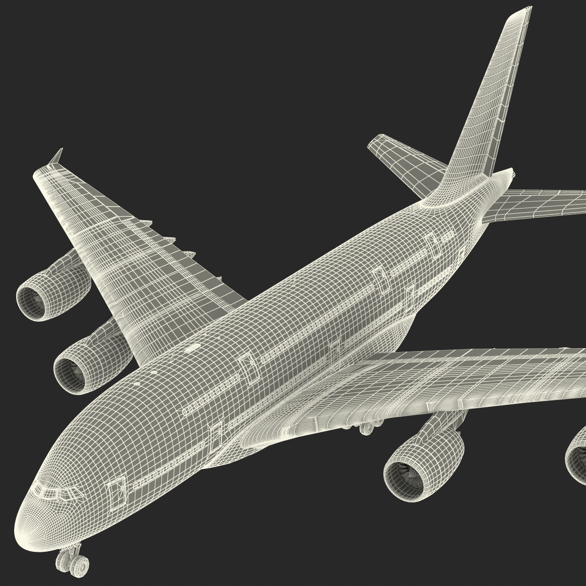 Airbus A380 800 Qantas Rigged 3D model