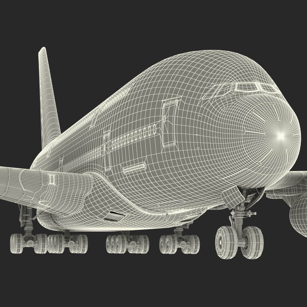 Airbus A380 800 Qantas Rigged 3D model