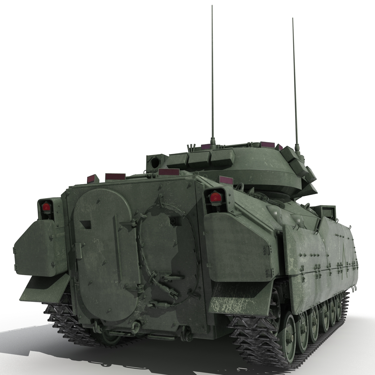 3D Bradley M2 Rigged Green model