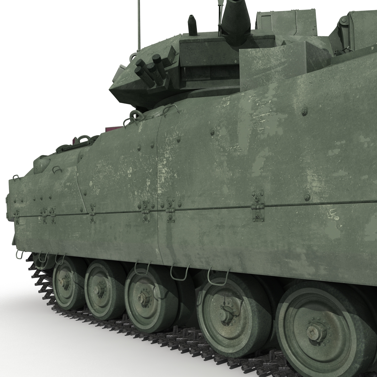 3D Bradley M2 Rigged Green model