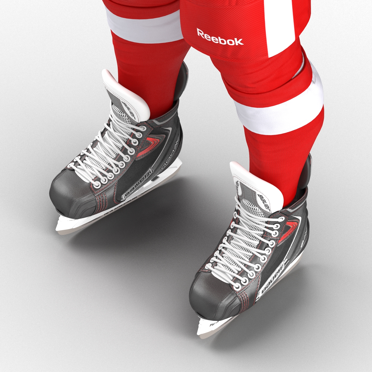 Hockey Equipment Detroit Red Wings 3D model