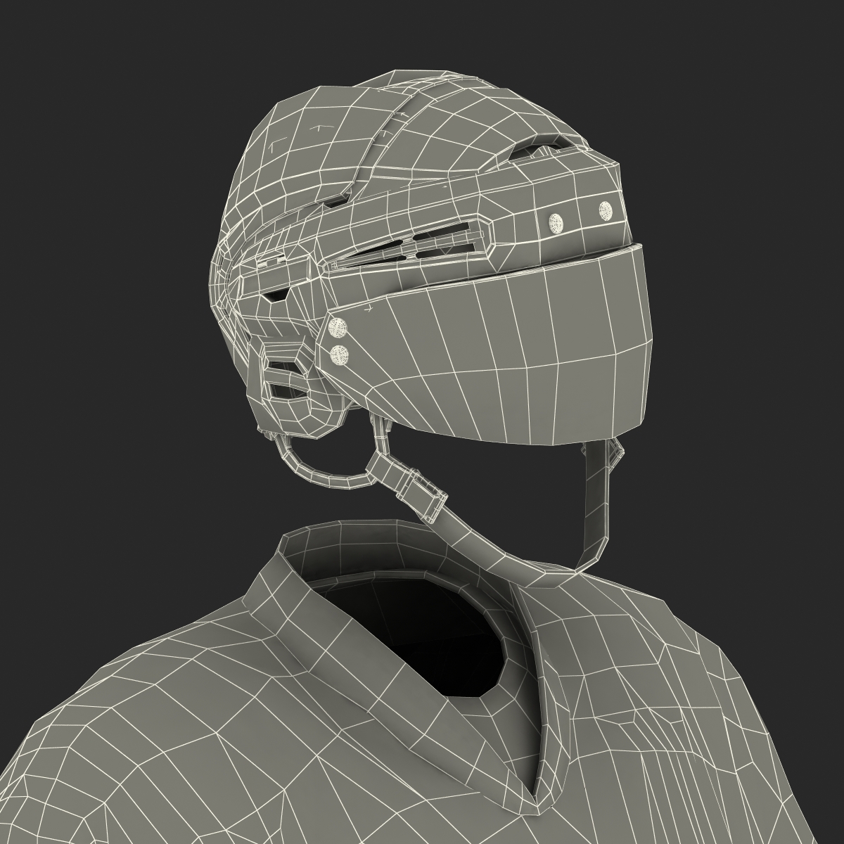 Hockey Equipment Detroit Red Wings 3D model