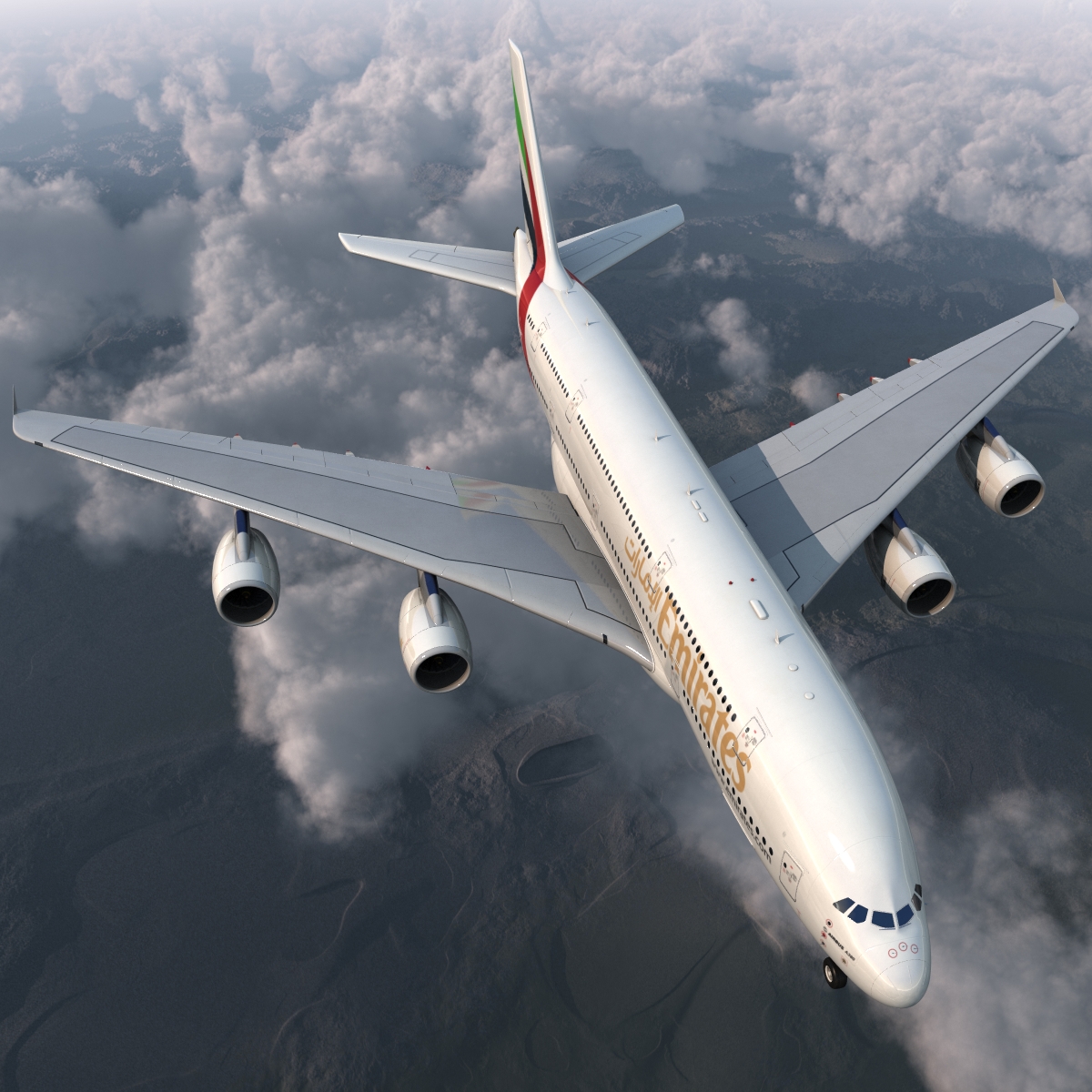 Airbus A380 900 Emirates 3D model