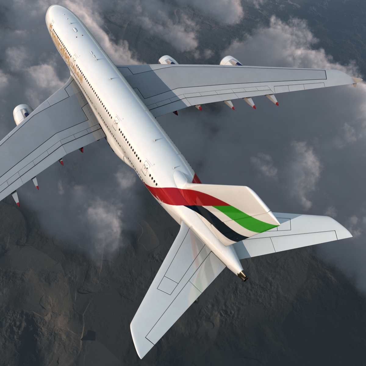 Airbus A380 900 Emirates 3D model